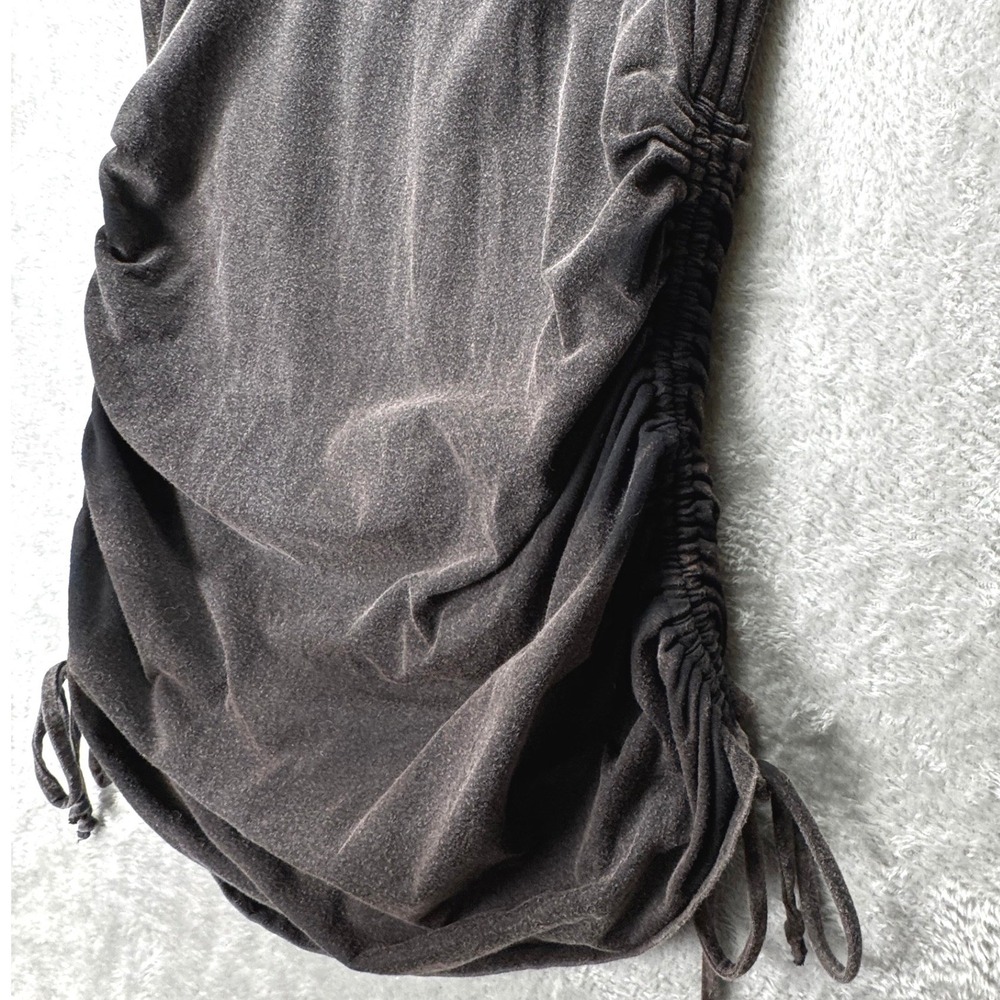 Victoria's Secret PINK Charcoal Mineral Wash Ruched Side Drawstring Dress Large - Picture 9 of 12